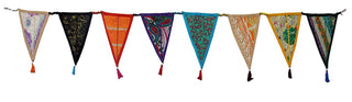 Christmas decoration bunting banner sari fabric 