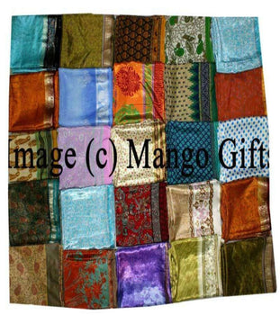 Wholesale Lot 50 Vintage Silk Sari Patchwork Scarves & Stoles - Recycled, Handmade, Multicolor