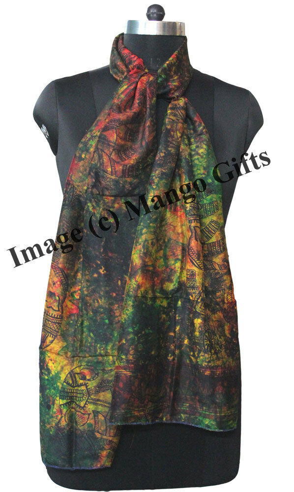 Recycled vintage silk sari scarf scarves wraps stole