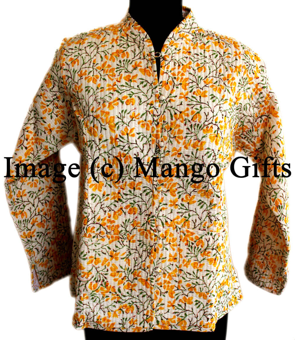 Floral Printed Reversible Cotton Jacket for Women
